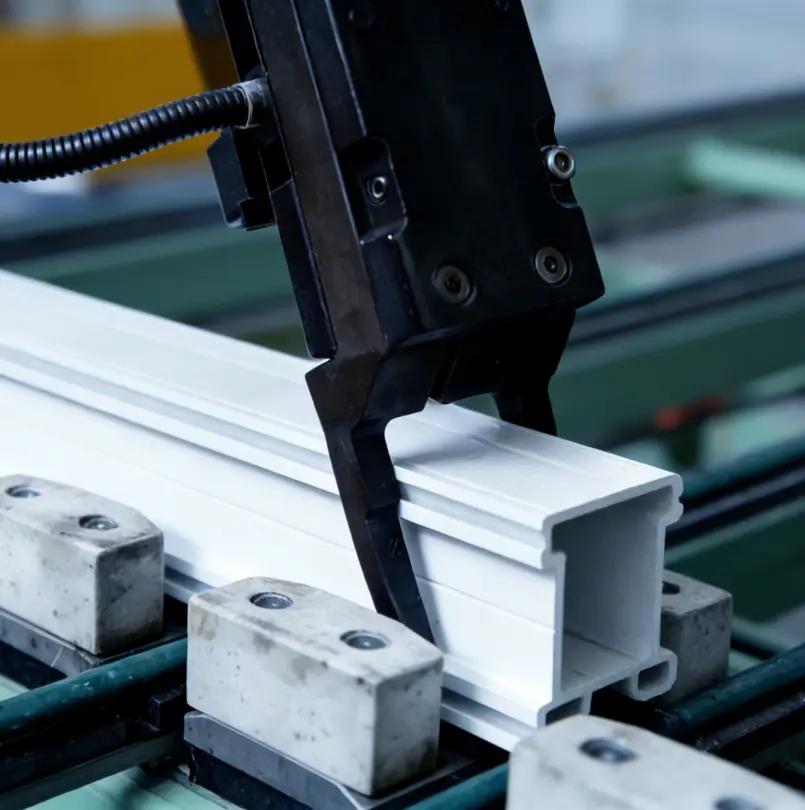Processo di estrusione di alluminio con profili lavorati di precisione