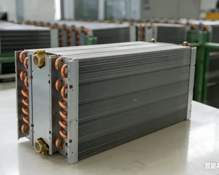 Scambiatore di calore in alluminio di forma irregolare con canali di flusso complessi
