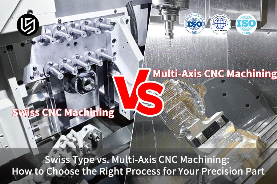 Tipo svizzero VS. Lavorazione CNC multiasse: come scegliere il processo giusto per il tuo pezzo di precisione