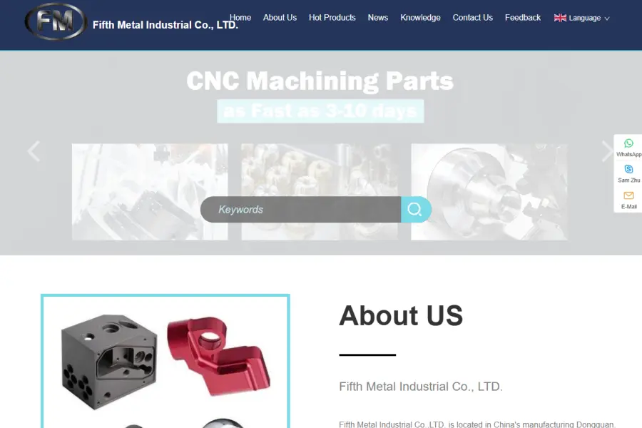 Fifth Metal mostra le sue capacità di lavorazione CNC multiasse e la vasta esperienza OEM.