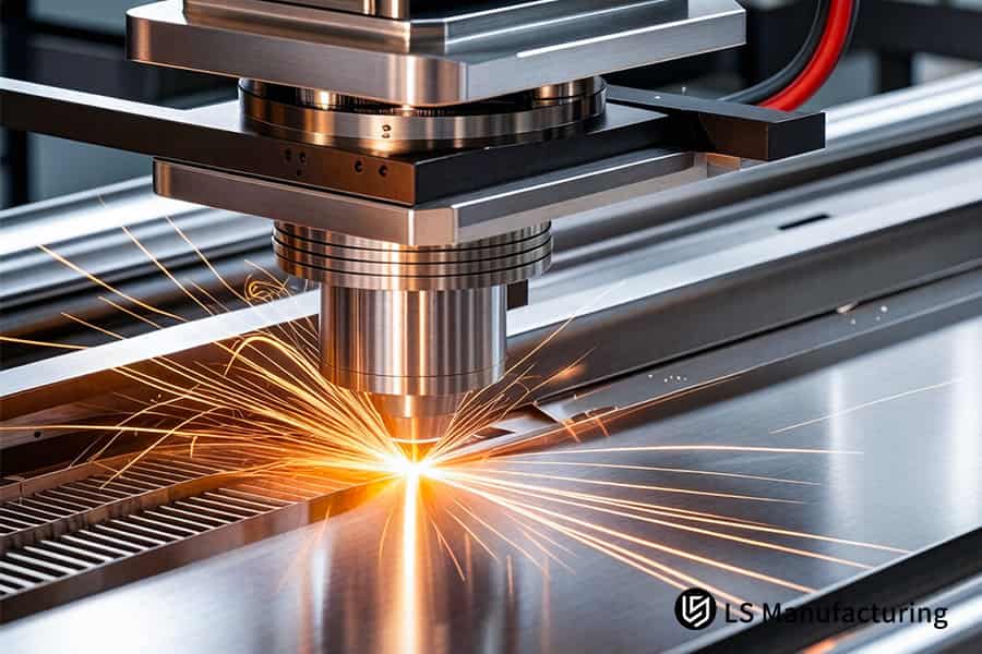 Taglio di raccordi per tubi in acciaio inossidabile 316L per un sistema di pastorizzazione di prodotti lattiero-caseari con laser focalizzato.