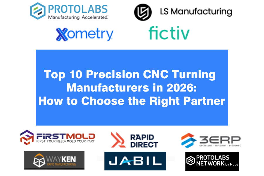 Questa immagine mostra la copertina di un articolo intitolato I 10 migliori produttori di tornitura CNC di precisione nel 2026 Come scegliere il partner giusto..jpg
